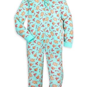 Disney Mickey Christmas Gingerbread Print Onesie Pajamas